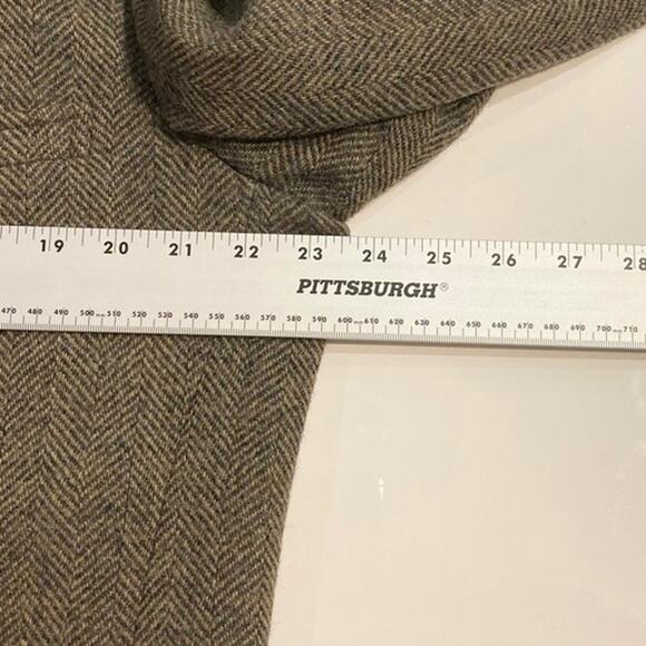 Vintage 60s HART SCHAFFNER & MARX Blazer Jacket Chest 47” Brown Herringbone Wool - Picture 14 of 16